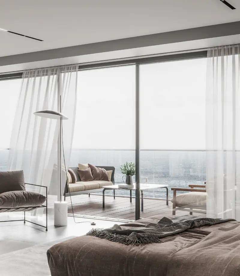 Sea-view living space in a VM Properties residence