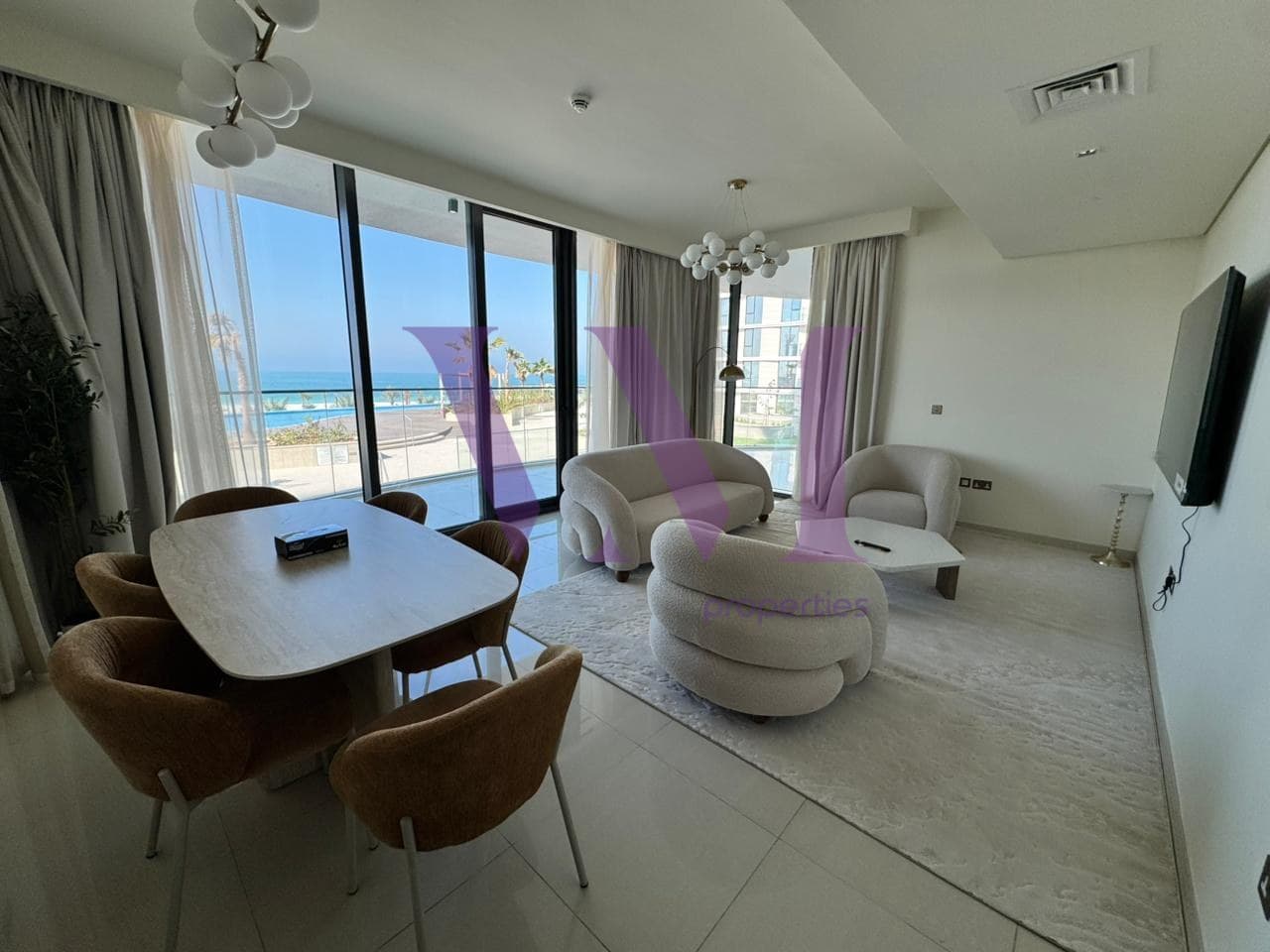 Furnished 2BR + Maid | Sea View | Modern Interiors — Mina Al Arab