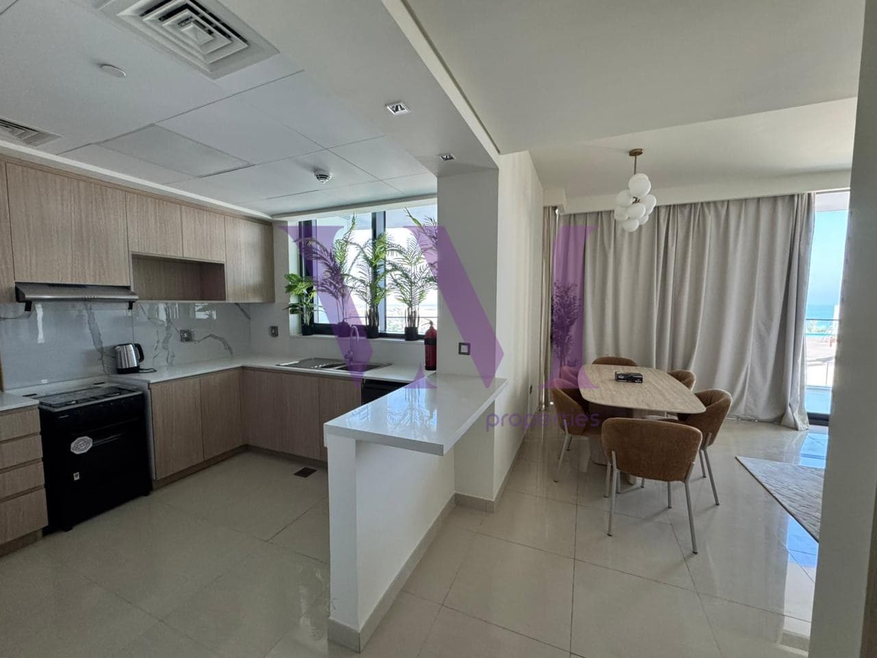 Furnished 2BR + Maid | Sea View | Modern Interiors — Mina Al Arab
