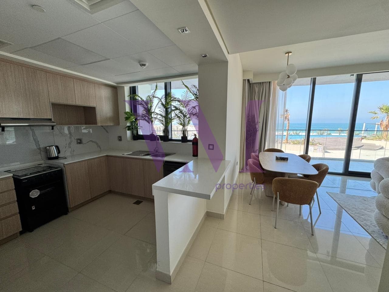 Furnished 2BR + Maid | Sea View | Modern Interiors — Mina Al Arab