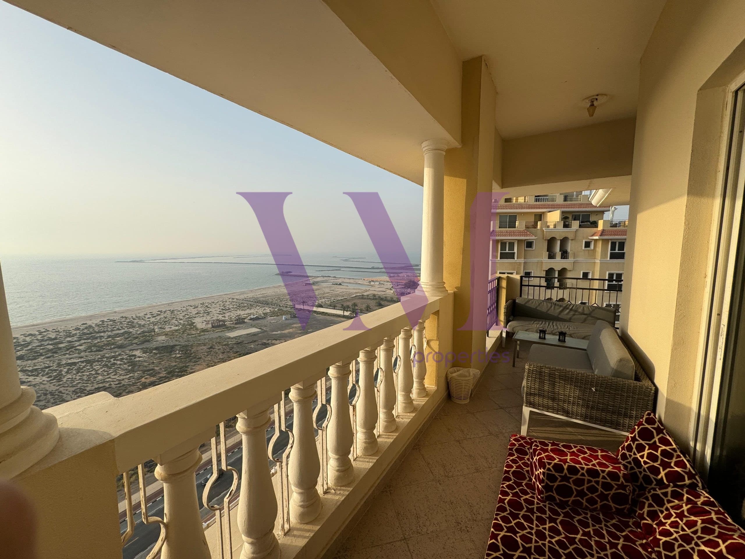 2BR | Fully Furnished | High Floor | Sea View — Al Hamra Village