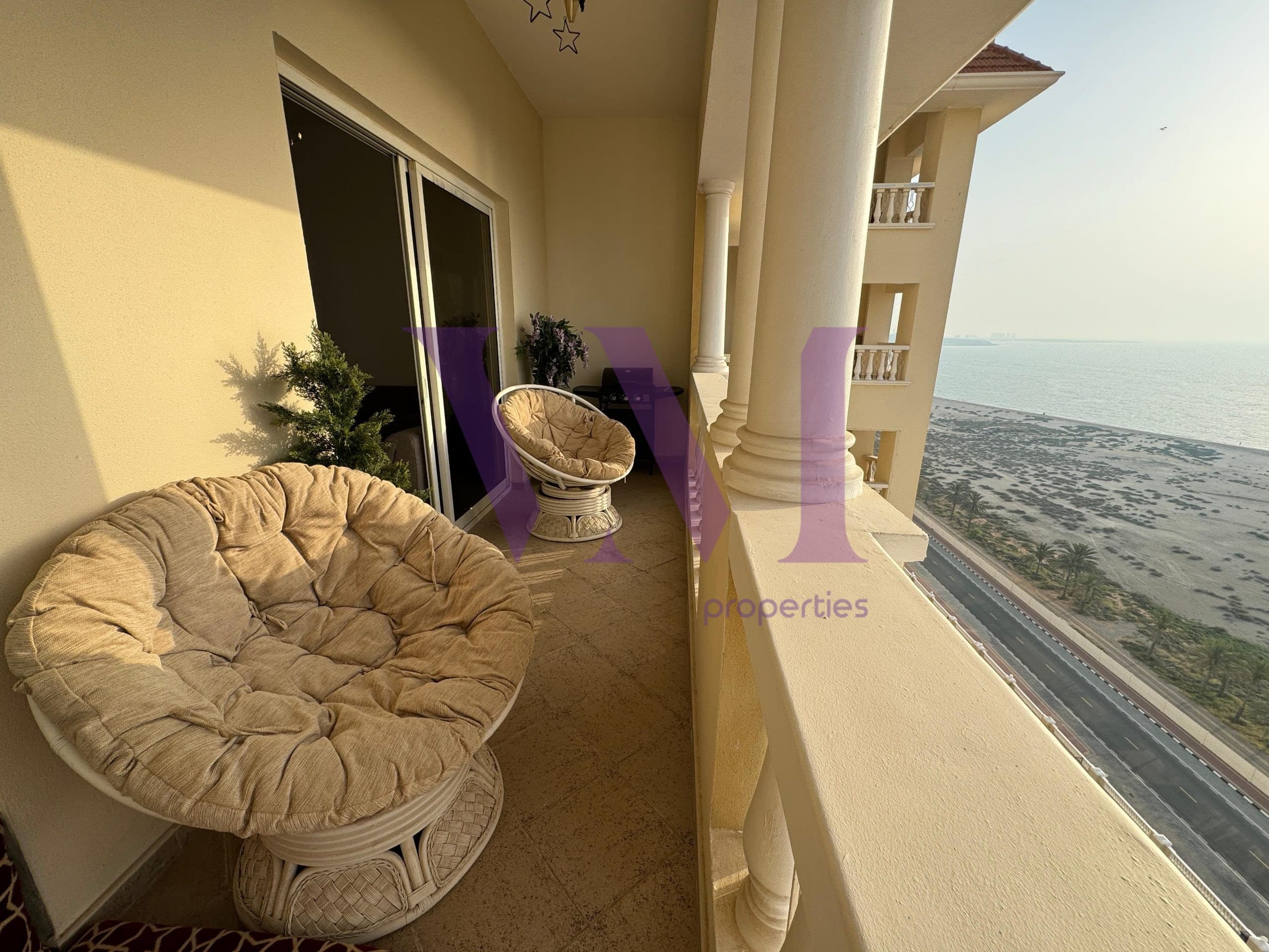 2BR | Fully Furnished | High Floor | Sea View — Al Hamra Village