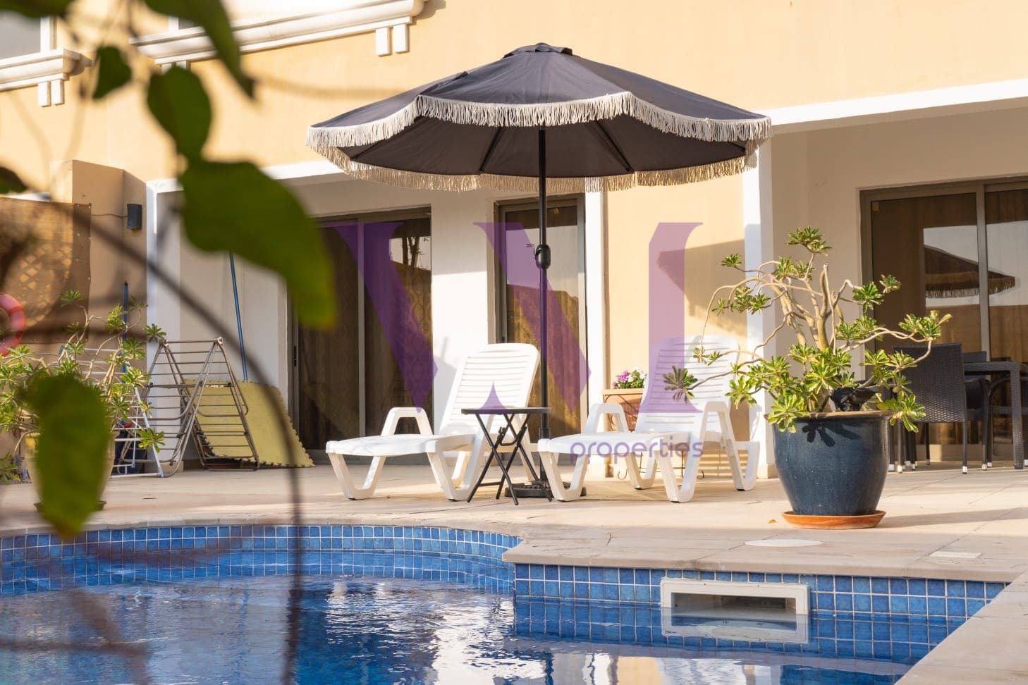 Private Pool l Furnished 4 Beds + Maid Villa — Al Hamra Village